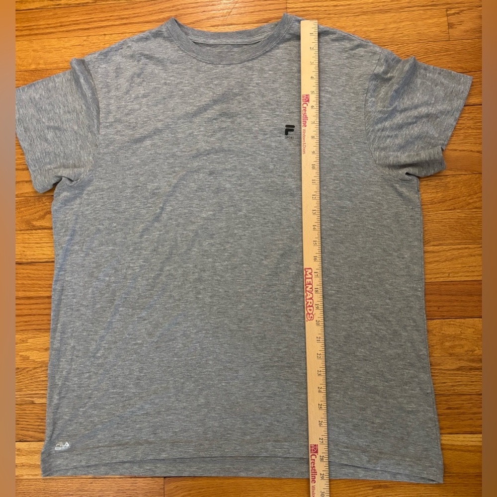 Fila Sport T-Shirt Men’s XL Gray Logo Crew Neck Tee Casualwear Athleticwear - Picture 6 of 6